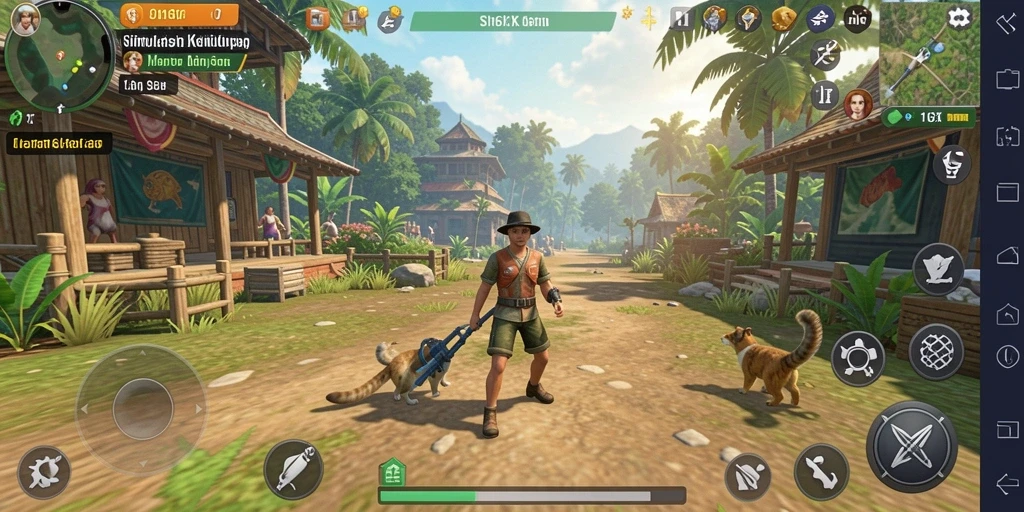 Screenshot gameplay 116X menampilkan dunia simulasi yang cantik dan interaktif.