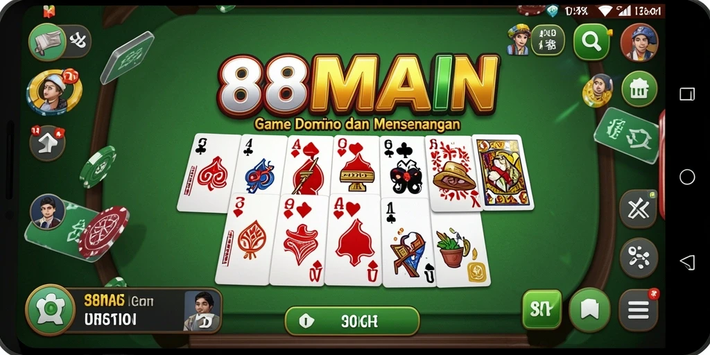 Tampilan gameplay seru dalam permainan Domino 88MAIN.