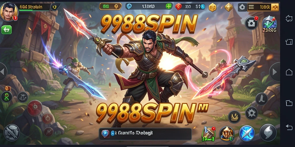Tampilan gameplay 988SPIN dengan strategi dan pertempuran.