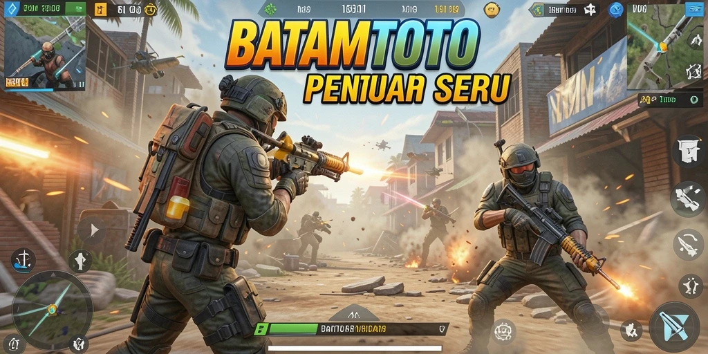 Tangkapan layar dari gameplay intens di BATAMTOTO Battle Royale.