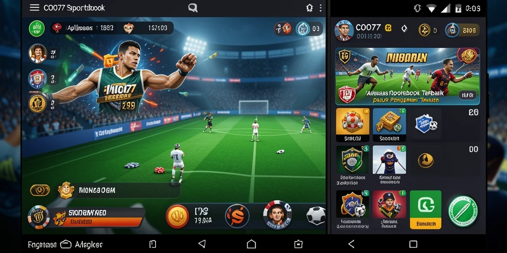 Tampilan menarik dari gameplay COO77 dalam aplikasi Sportsbook.