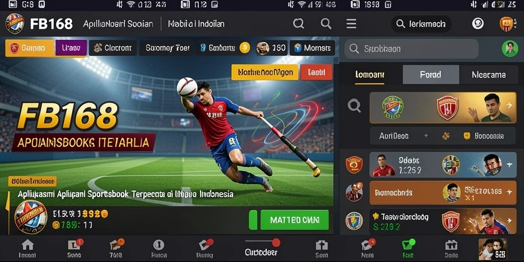 Screenshot FB168 menunjukkan antarmuka taruhan olahraga yang menarik.