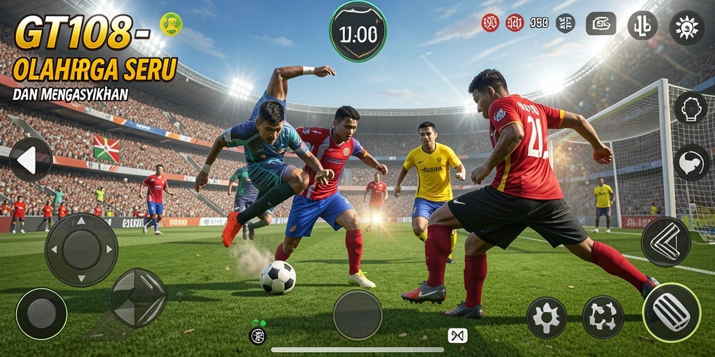 Tampilan gameplay yang menegangkan dan penuh aksi dalam GT108.