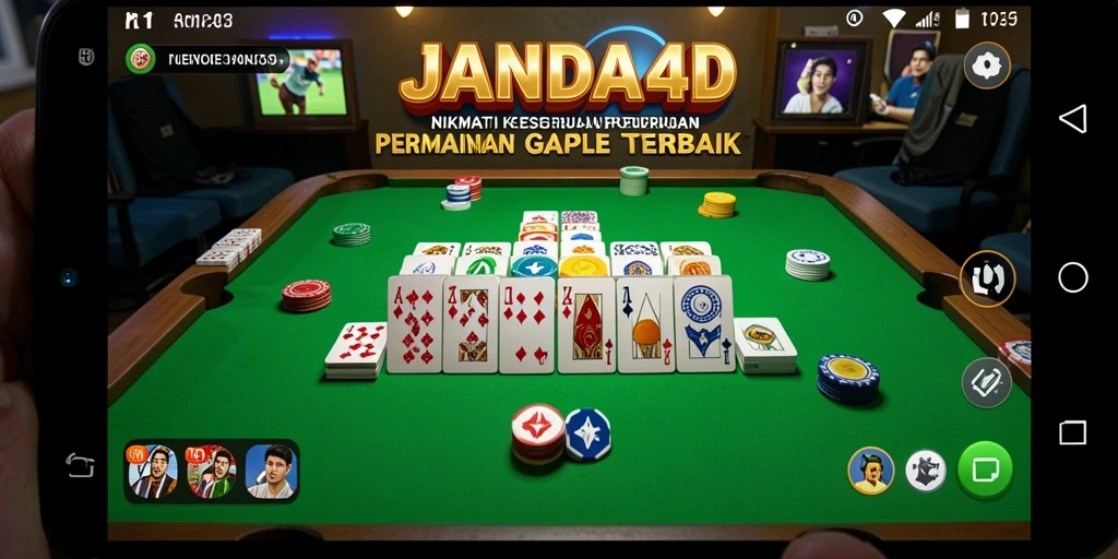 Tampilan gameplay seru dalam permainan Gaple JANDA4D.