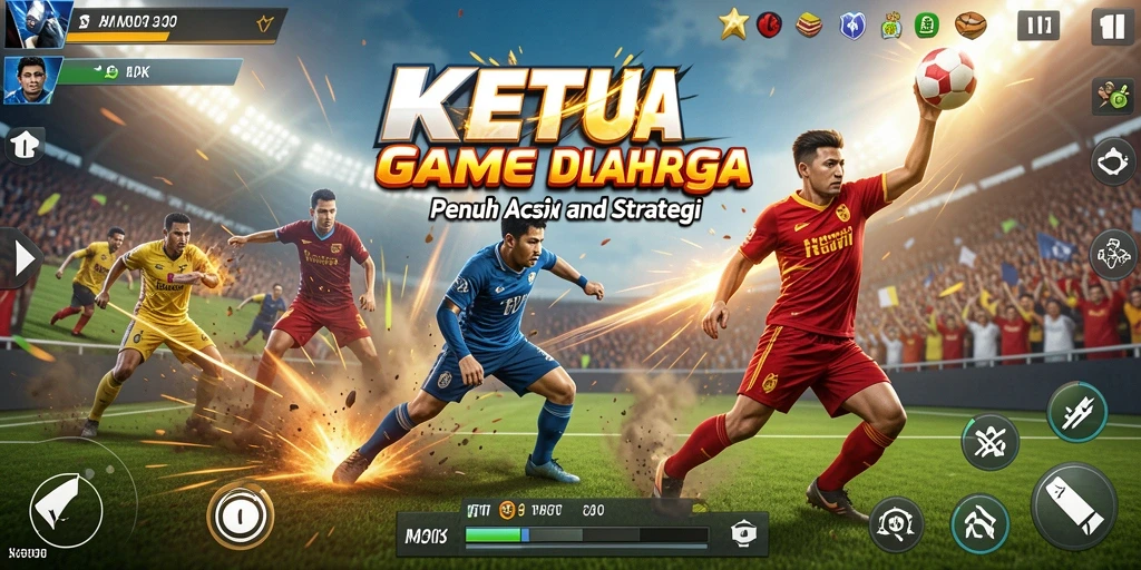 Tampilan gameplay KETUA dengan aksi olahraga yang mendebarkan.