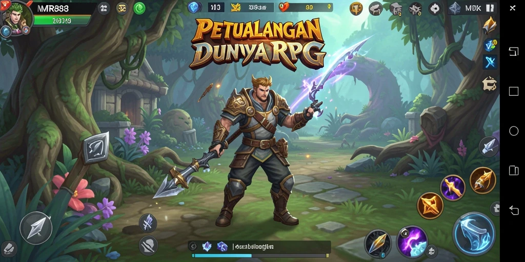 Screenshot gameplay MR888 menampilkan pertarungan epik dan karakter yang menawan.