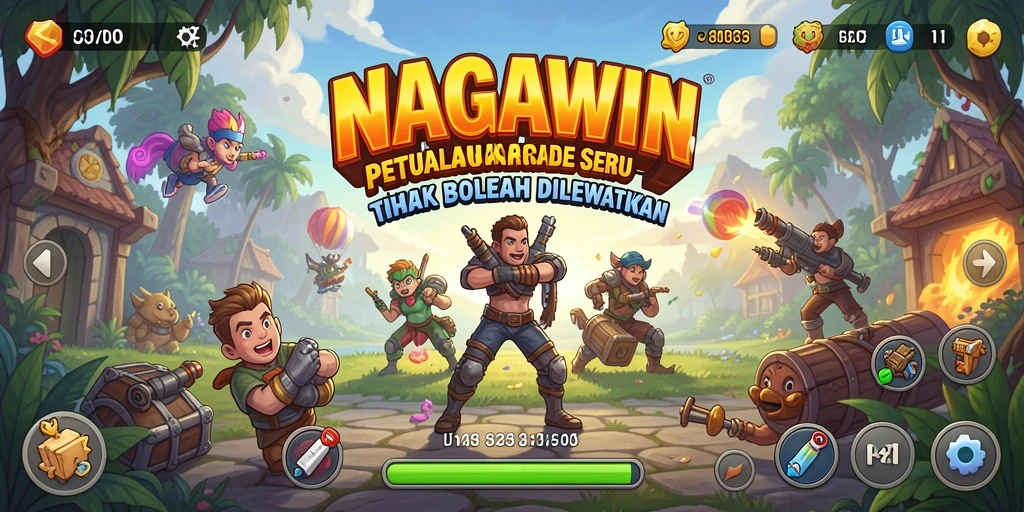 Tampilan gameplay seru dan menantang di NAGAWIN.