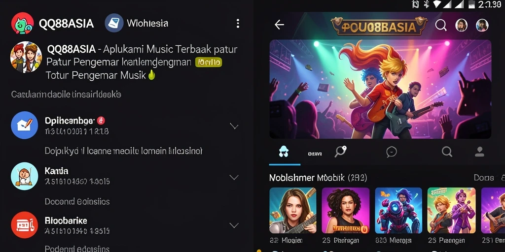Screenshot gameplay QQ88ASIA menampilkan momen seru saat bermain musik.