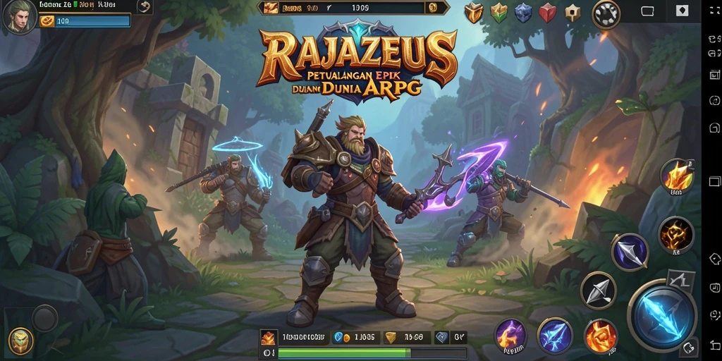 Tampilan gameplay RAJAZEUS yang mendebarkan dengan aksi ARPG.