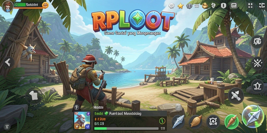 Screenshot gameplay RPLOOT yang penuh warna dan menyenangkan.