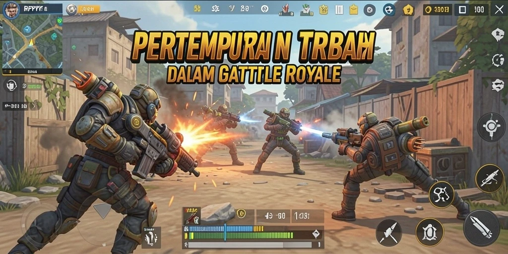 Gameplay RPYYY yang intens dan menegangkan saat bertarung di arena.
