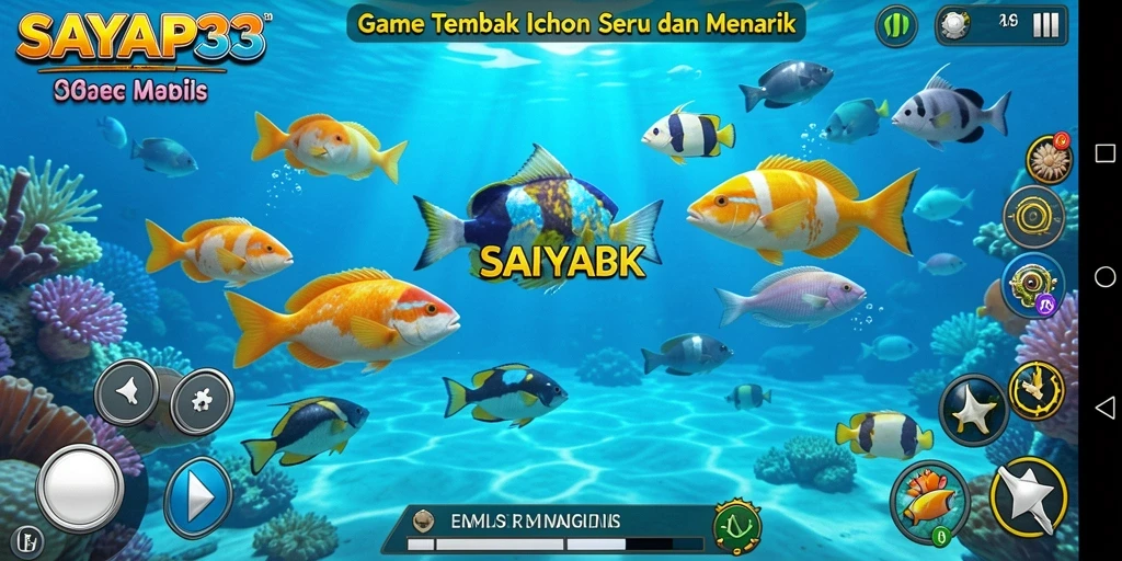 Tampilan gameplay Tembak Ikan yang seru dan menarik.