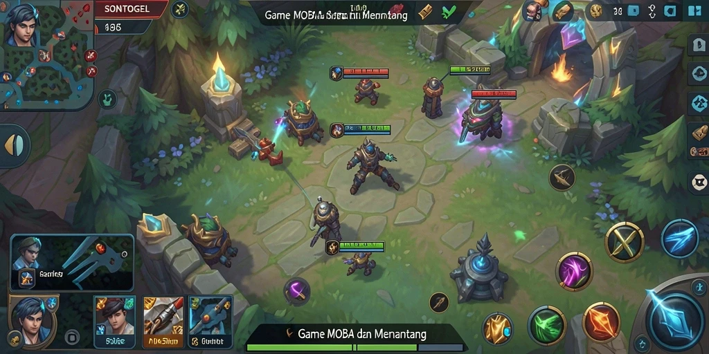 Screenshot gameplay dari SONTOGEL yang menampilkan aksi seru di MOBA.