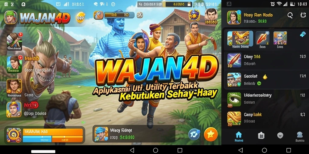 Tampilan utama WAJAN4D dengan fitur-fitur utility yang menarik.