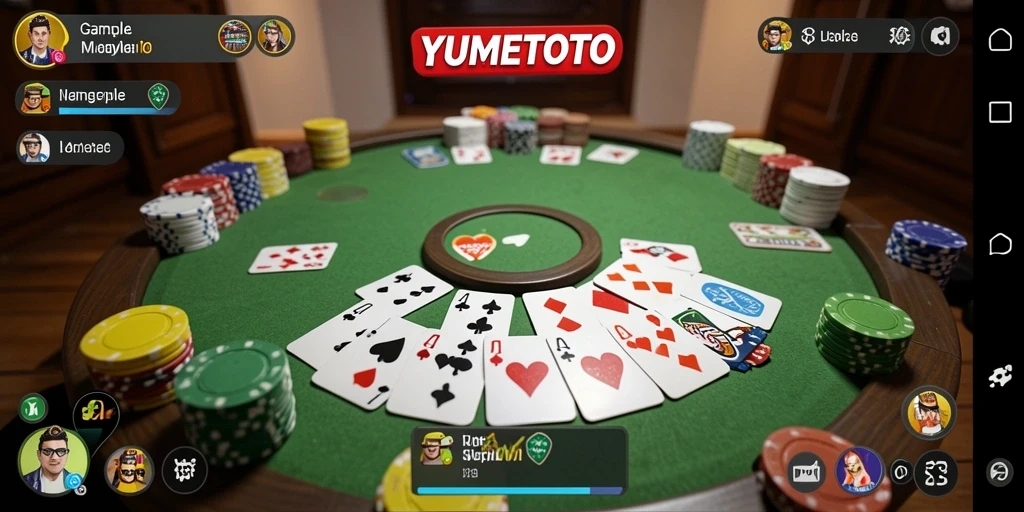 Tampilan gameplay Gaple yang menarik dan interaktif di YUMETOTO.