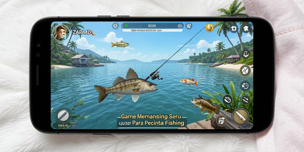 Screenshot gameplay ZARA4D menunjukkan momen memancing yang seru dan menarik.